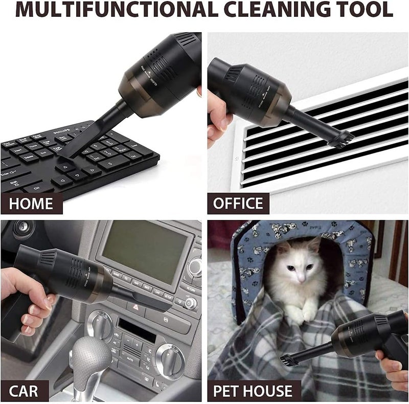 Honlibey Upgraded Mini Keyboard Vacuum,Tiny Cordless Computer Vacuum Cleaner for Laptop, USB Rechargeable Tiny Vacuum Dust Kit for Desktop, PC, Sofa, Car, Pet House - Image 5